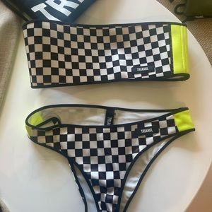 checkered matching bikini set
